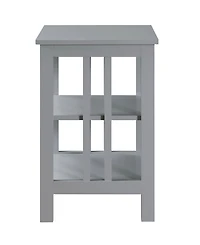 Mission End Table with Shelves