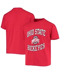 Big Boys and Girls Scarlet Ohio State Buckeyes Circling Team Jersey T-shirt