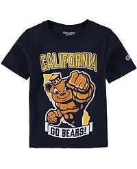 Big Boys and Girls Navy Cal Bears Strong Mascot T-shirt