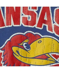 Big Boys and Girls Royal Kansas Jayhawks Strong Mascot T-shirt