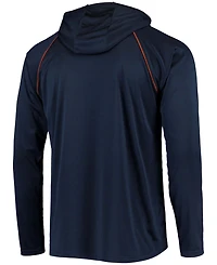Men's Navy Chicago Bears Raglan Long Sleeve Hoodie T-shirt