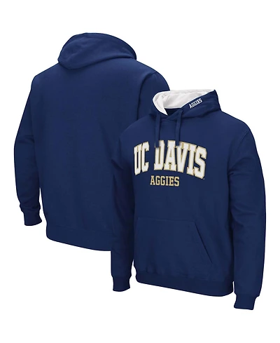 Colosseum Men's Uc Davis Aggies Arch and Logo Pullover Hoodie