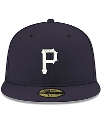 Men's Navy Pittsburgh Pirates Logo White 59FIFTY Fitted Hat