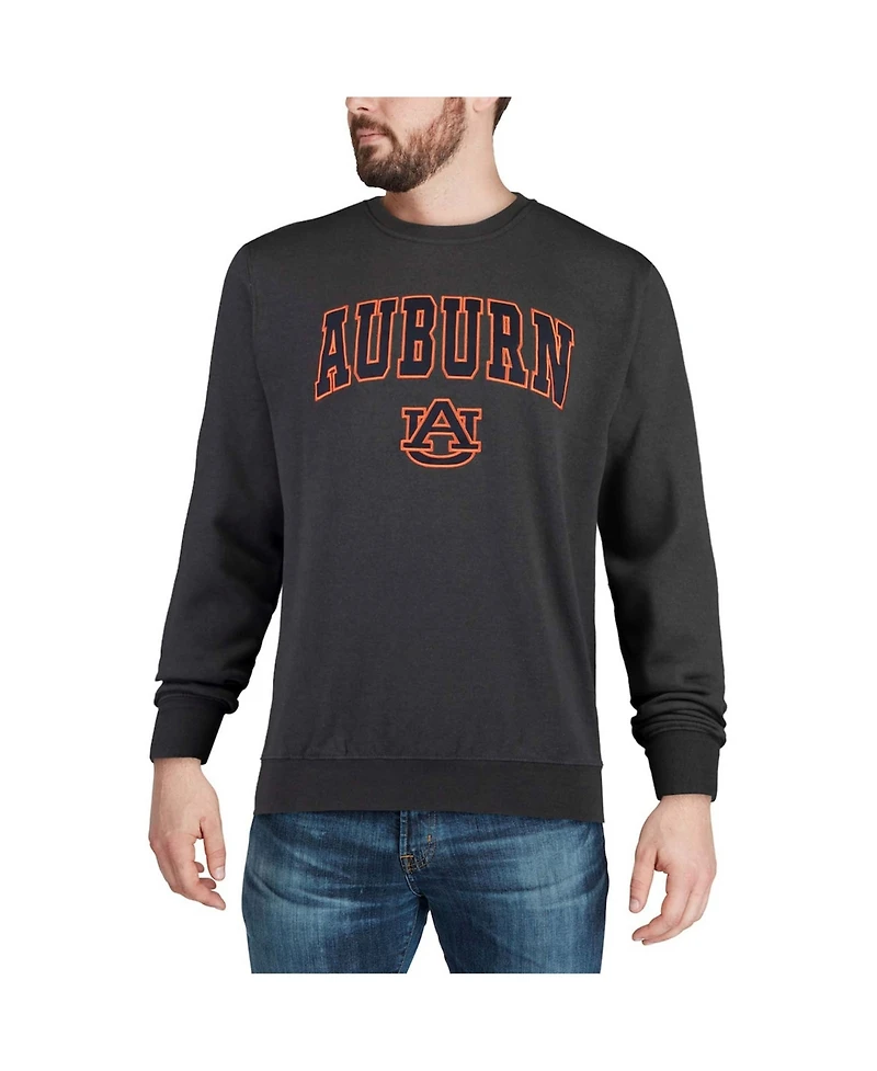 Colosseum Men's Auburn Tigers Arch and Logo Crew Neck Sweatshirt