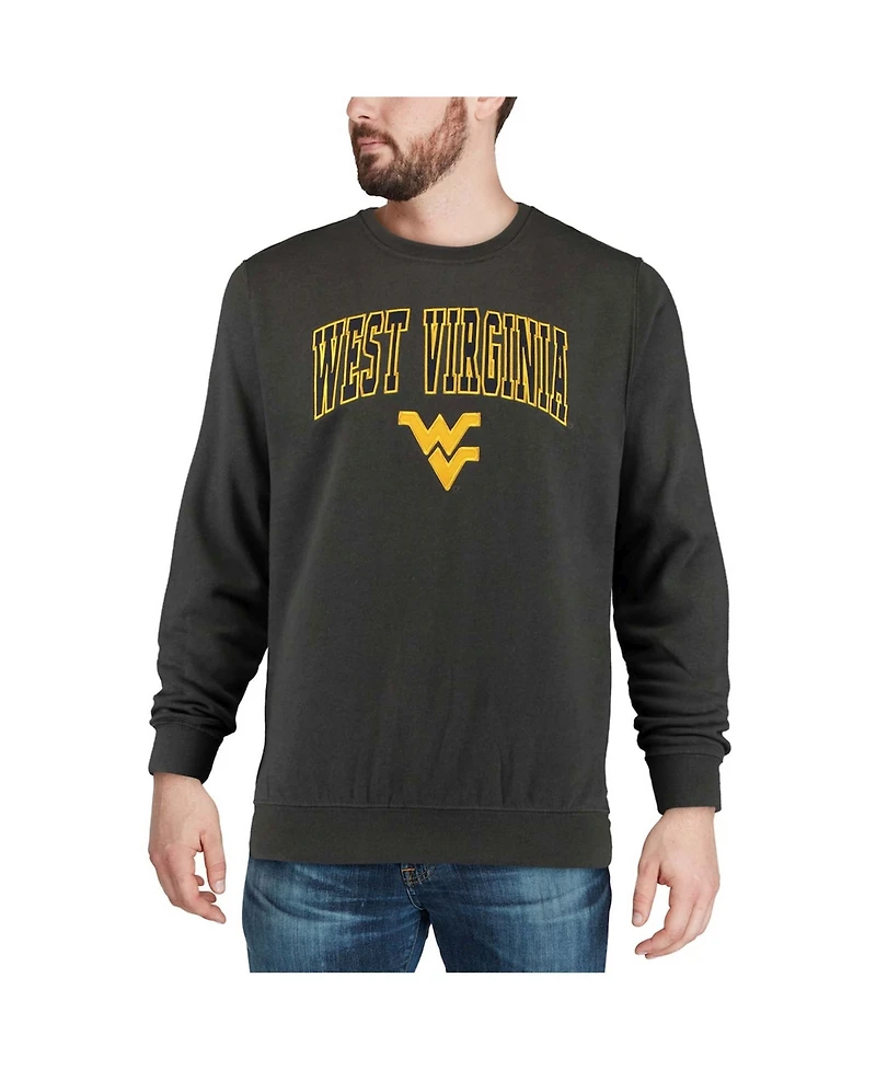 Colosseum Men's West Virginia Mountaineers Arch and Logo Crew Neck Sweatshirt