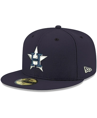Men's New Era Navy Houston Astros Logo White 59FIFTY Fitted Hat
