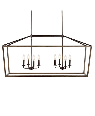 Oriana 8-Light Iron Farmhouse Industrial Lantern Led Pendant