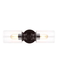 Jules Edison Cylinder 2-Light Farmhouse Contemporary Led Vanity