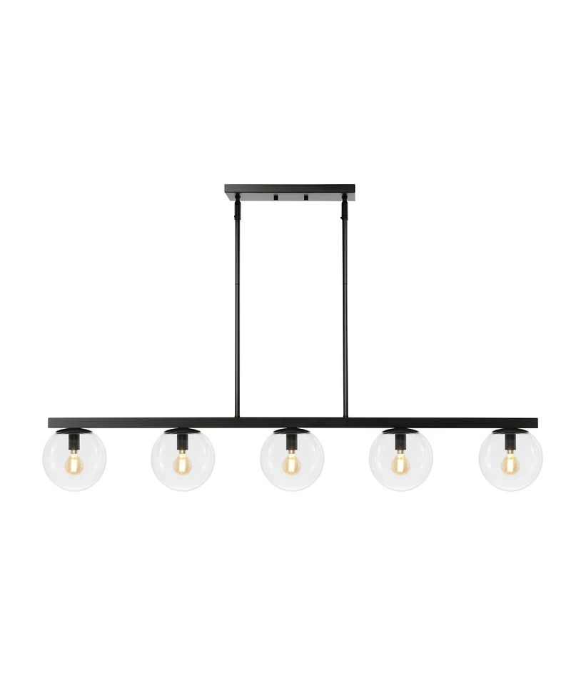 Luca Parisian -Light Modern Glam Iron Globe Linear Led Pendant