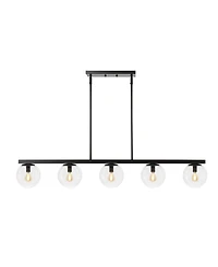 Luca Parisian -Light Modern Glam Iron Globe Linear Led Pendant