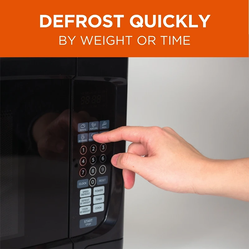 1.6 Cu. Ft. Counter Top Microwave, black