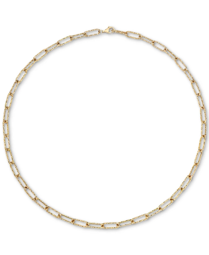 Paperclip Link 20" Chain Necklace in 10k Gold