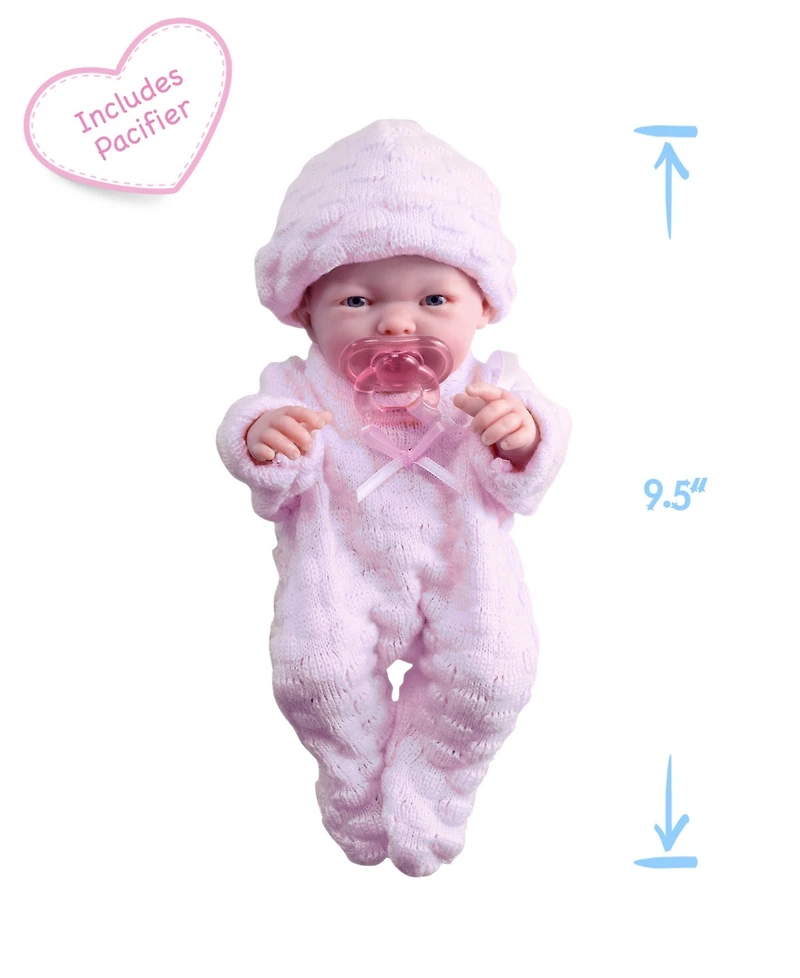Mini La Newborn 9.5" Real Girl Baby Doll Pink Outfit - Girl