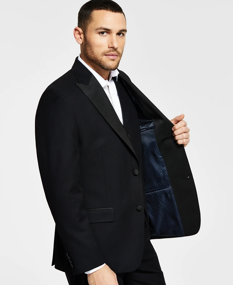 Alfani Men's Classic-Fit Stretch Black Tuxedo Jacket, Created for Macy's