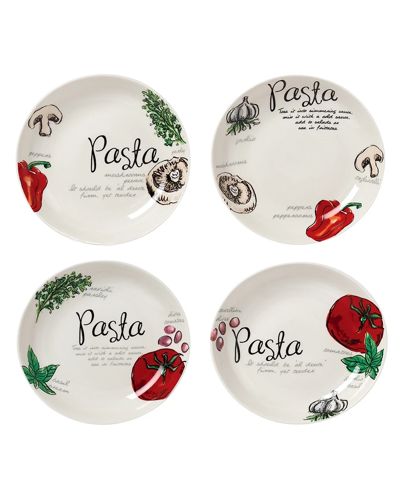 Vegetable and Herb Design Pasta by Lorren Home Trend, Set of 5