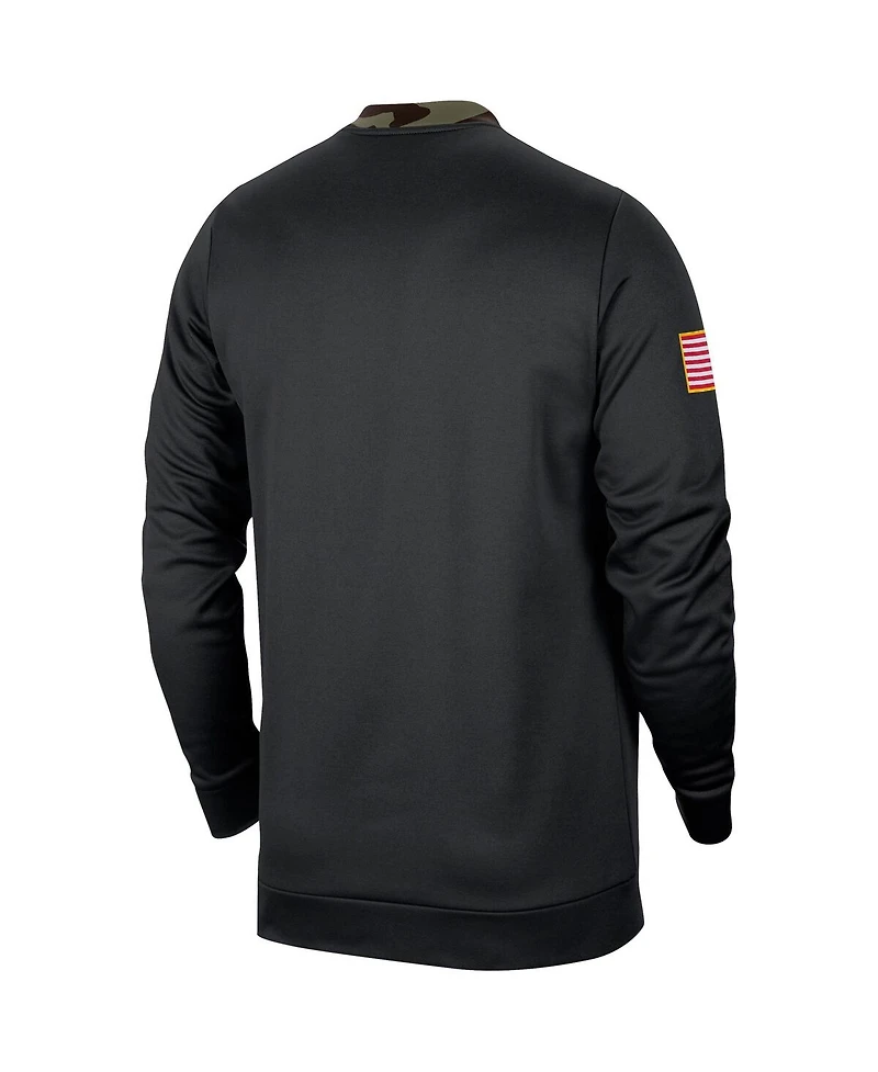 Men's Black, Camo Alabama Crimson Tide Military-Inspired Appreciation Performance Pullover Sweatshirt