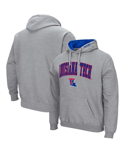 Colosseum Men's Louisiana Tech Bulldogs Arch and Logo Pullover Hoodie