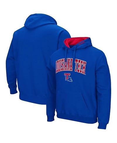 Colosseum Men's Louisiana Tech Bulldogs Arch and Logo Pullover Hoodie