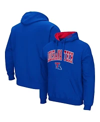Colosseum Men's Louisiana Tech Bulldogs Arch and Logo Pullover Hoodie