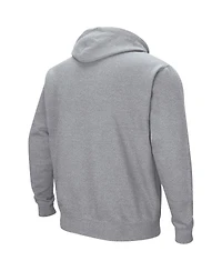 Men's Heathered Gray Vcu Rams Arch and Logo Pullover Hoodie