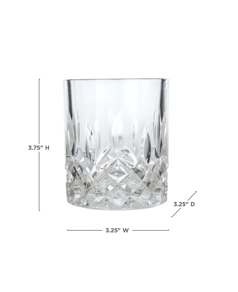 Viski Admiral Crystal Tumblers, Set of 2, 9 Oz