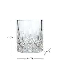 Viski Admiral Crystal Tumblers, Set of 2, 9 Oz