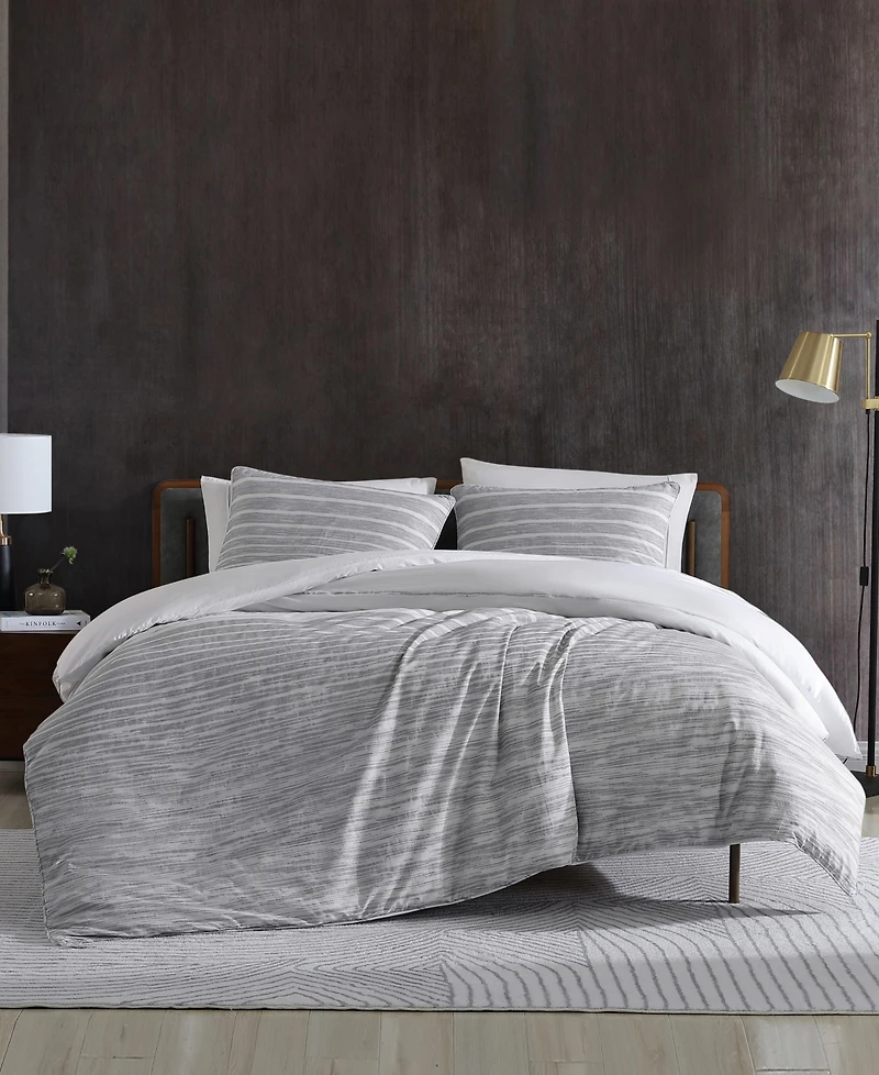 Closeout! Kenneth Cole New York Abstract Stripe Comforter Set, Full/Queen