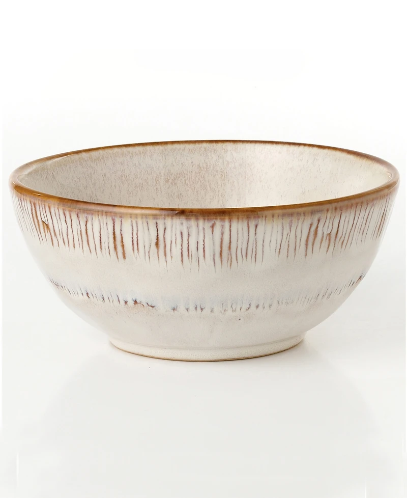Lorren Home Trends Stoneware Mocca Swirl, Set of 16