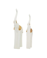 Glam Elephant Sculpture, Set of 2