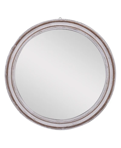 Coastal Style Wood Wall Mirror, 37" x 37"