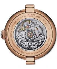 Tissot Women's Bellissima Pvd Brown Leather Strap Watch 29mm
