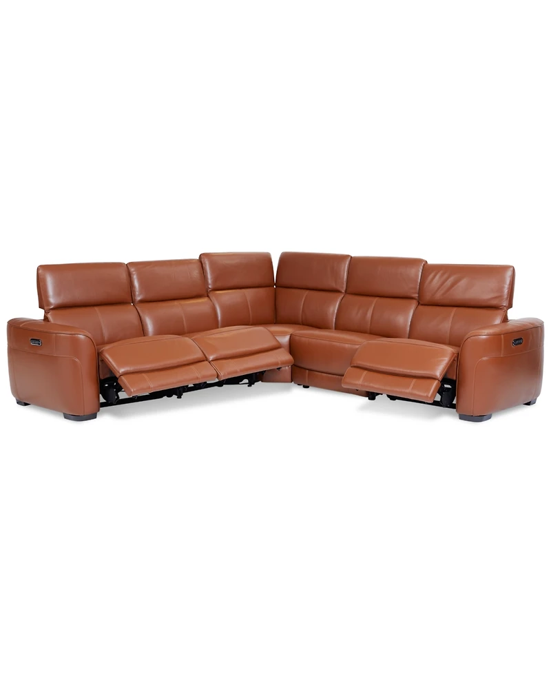 Lexanna -Pc. Leather Sectional with Power Motion Recliners