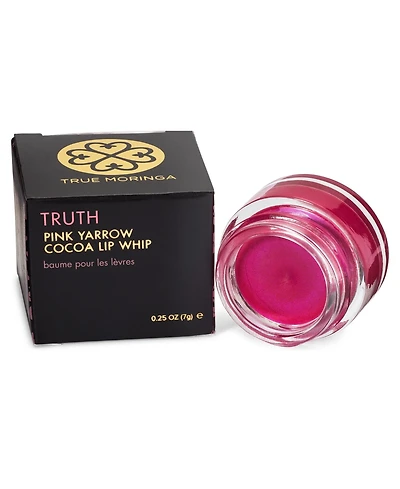 True Moringa Moisturizing Shimmer Pink Yarrow Cocoa Lip Whip Balm, 0.25 oz.