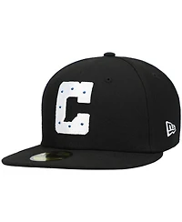 Men's Black Indianapolis Colts Logo Omaha 59FIFTY Fitted Hat