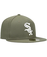 Men's New Era Olive Chicago White Sox Logo 59FIFTY Fitted Hat