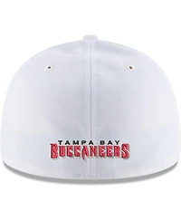 Men's White Tampa Bay Buccaneers Team Logo Omaha Low Profile 59FIFTY Fitted Hat