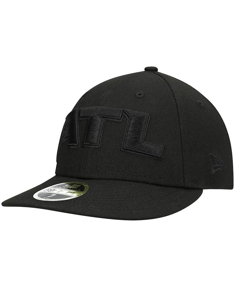 Men's Black Atlanta Falcons Alternate Logo Black on Black Low Profile 59FIFTY Ii Fitted Hat