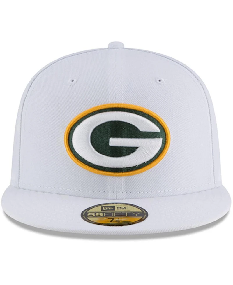 Men's White Green Bay Packers Omaha 59FIFTY Fitted Hat