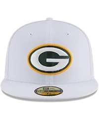 Men's White Green Bay Packers Omaha 59FIFTY Fitted Hat