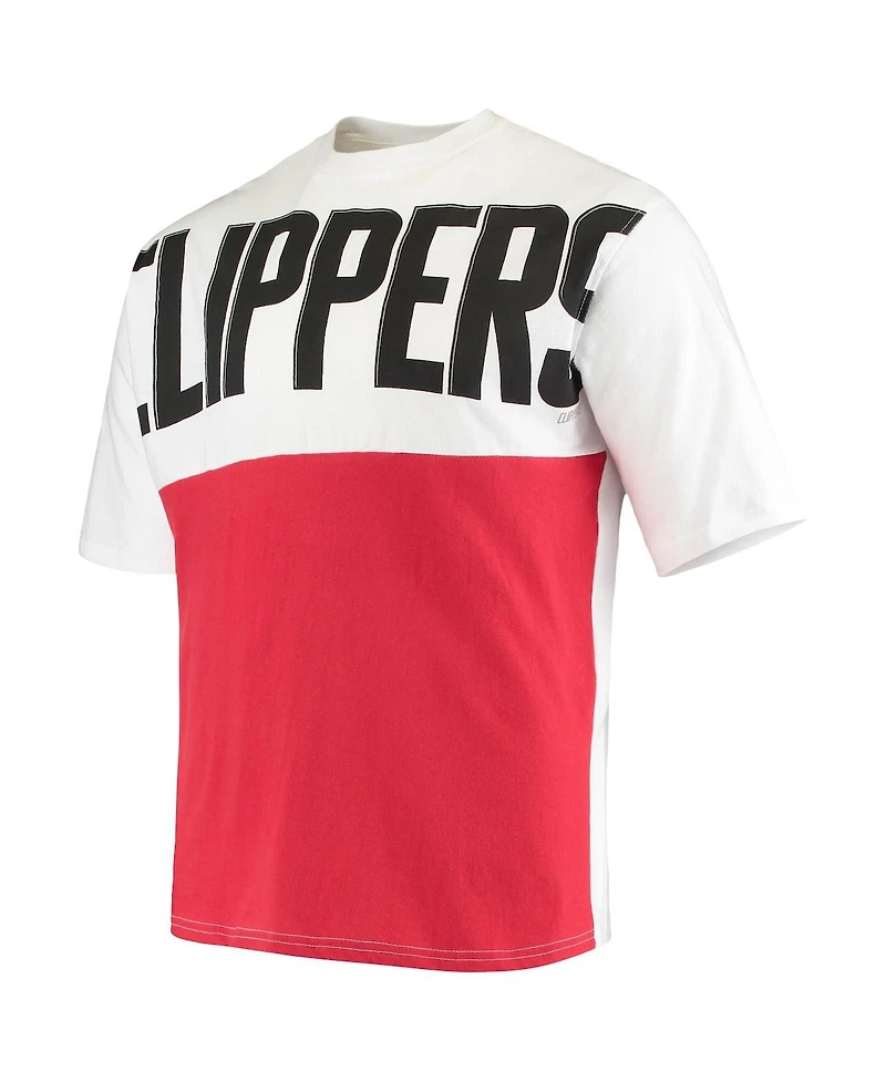 Men's Kawhi Leonard White La Clippers Yoke T-shirt