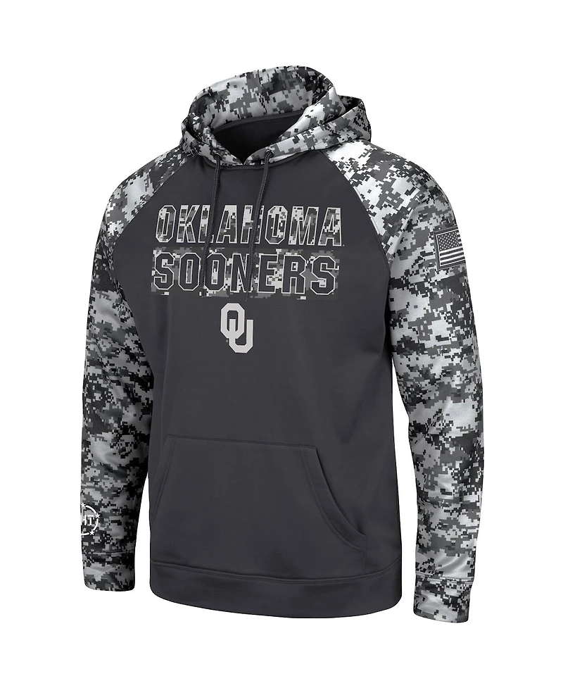 Men's Charcoal Oklahoma Sooners Oht Military-Inspired Appreciation Digital Camo Pullover Hoodie