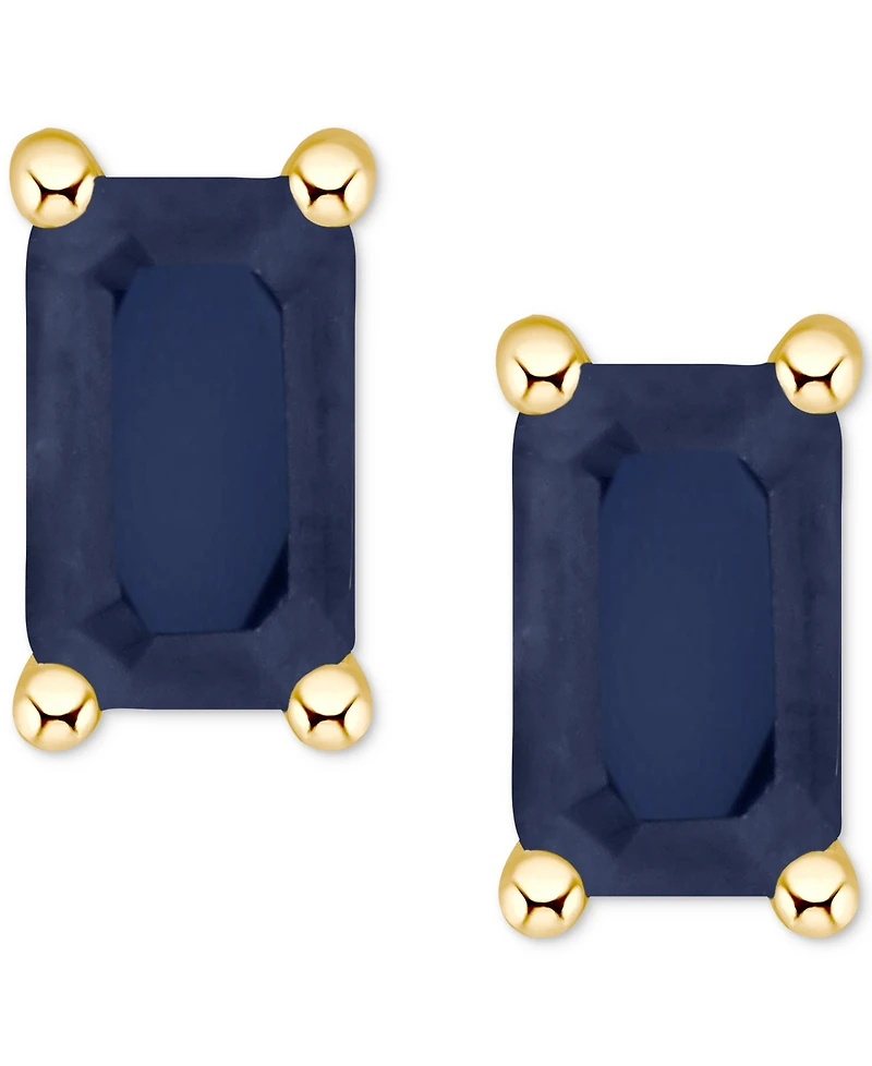 Tanzanite Stud Earrings (1/2 ct. t.w.) 14k Gold (Also Emerald, Ruby & Sapphire)
