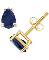 Sapphire Pear-Cut Stud Earrings (1 ct. t.w.) 14k Gold (Also Emerald & Ruby)