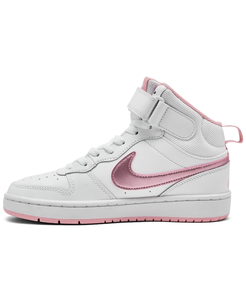 Nike Big Girls Court Borough Mid 2 Casual Sneakers from Finish Line