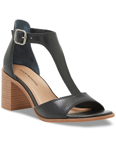 Lucky Brand Women's Sabeni T-Strap Block-Heel City Sandals
