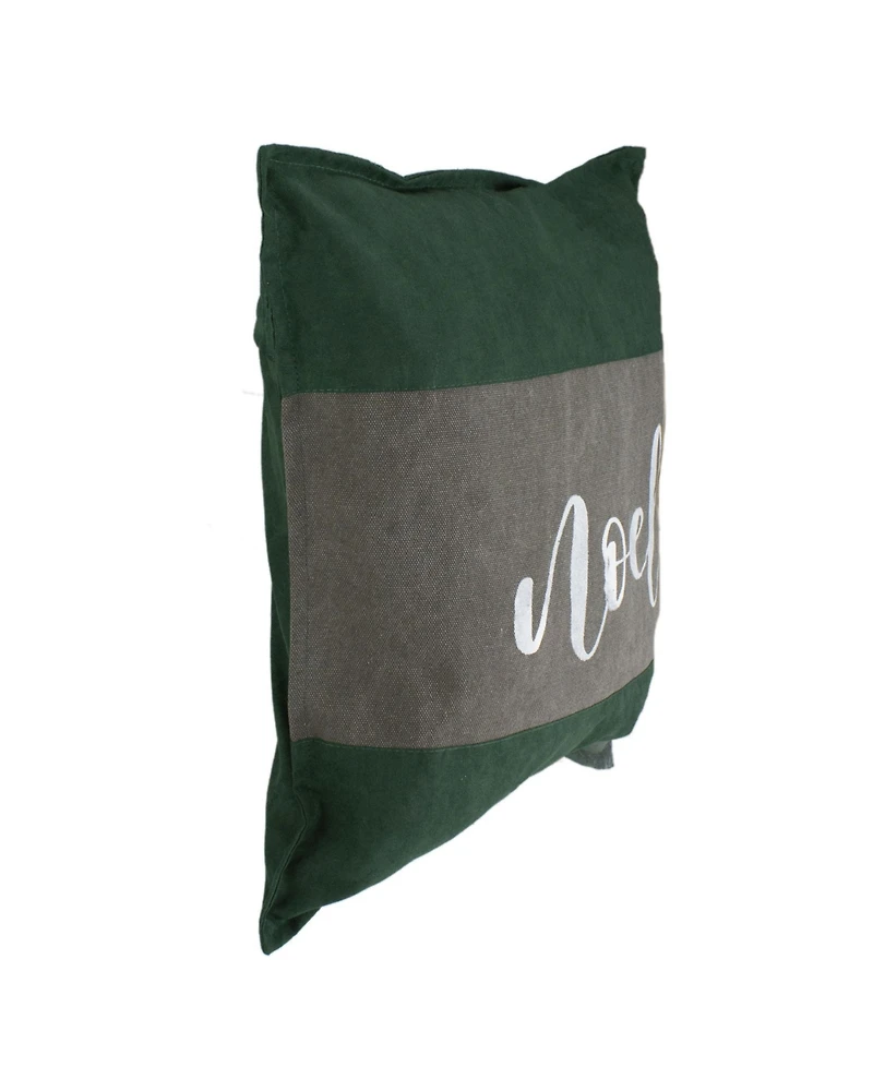 18" Suede Noel Christmas Throw Pillow