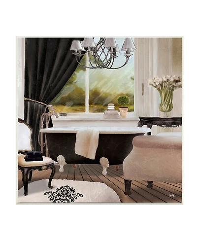 Stupell Industries Beautiful Bathroom Designer Pink Painting Wall Plaque Art, 12" x 12"