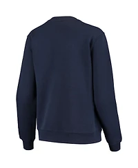 Women's Navy West Virginia Mountaineers Campanile Pullover Sweatshirt