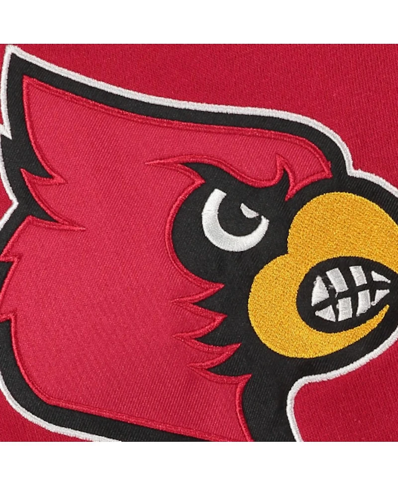 Big Boys Red Louisville Cardinals Logo Pullover Hoodie