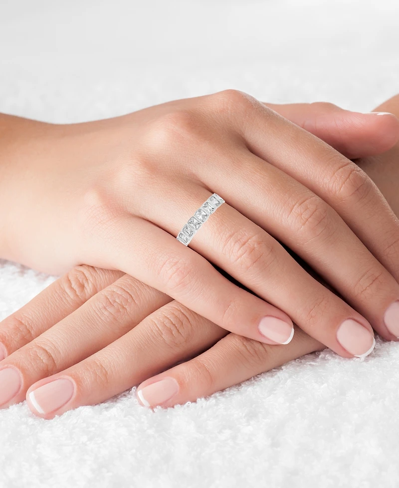 Lab-Grown Blue Spinel (1/5 ct. t.w.) & Yellow Cubic Zirconia Ring (Also White Zirconia)